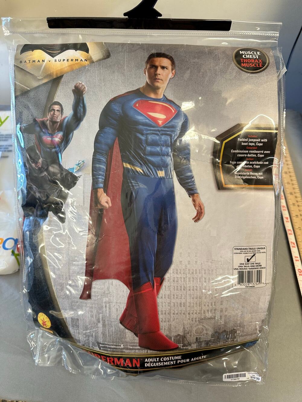 Mens Superman Muscle Chest Costume One Size *Read Description*